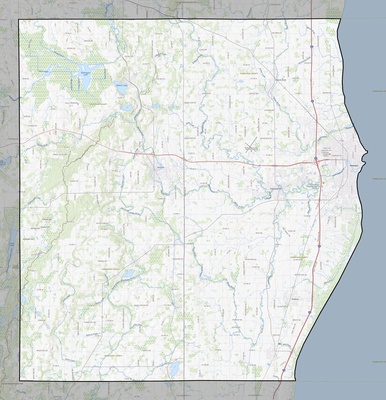 Sheboygan County WI USGS topo map