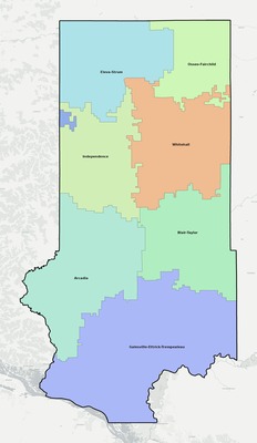 Trempealeau County WI school district boundaries map