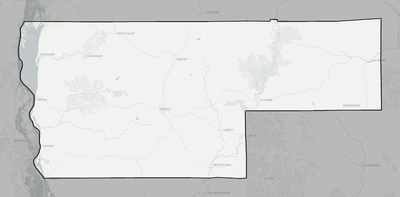 Vernon County WI county basemap context