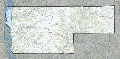 Vernon County WI USGS topo map