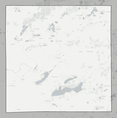 Walworth County WI county basemap context