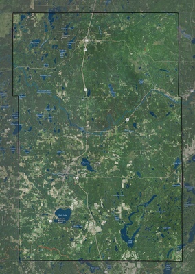 Washburn County WI USGS imagery and topo map