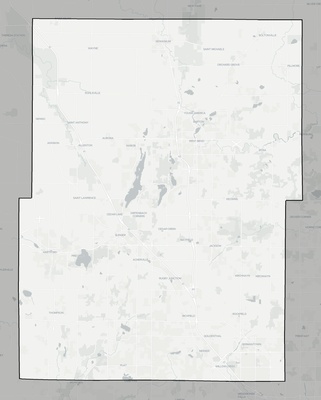 Washington County WI county basemap context