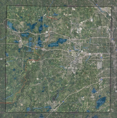 Waukesha County WI USGS imagery and topo map