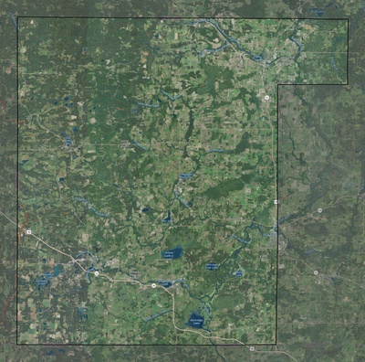Waupaca County WI USGS imagery and topo map