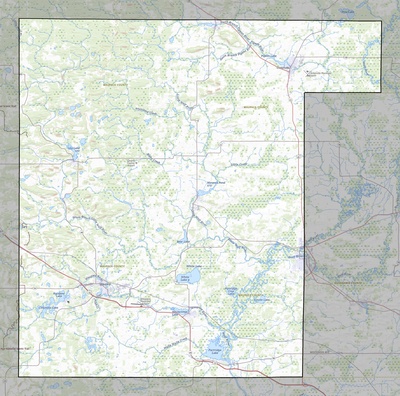 Waupaca County WI USGS topo map