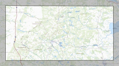 Waushara County WI USGS topo map