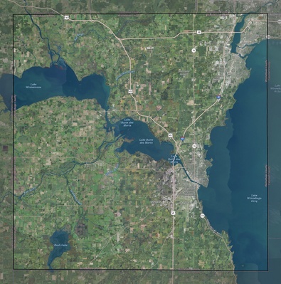 Winnebago County WI USGS imagery and topo map