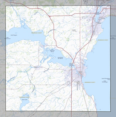 Winnebago County WI USGS topo map