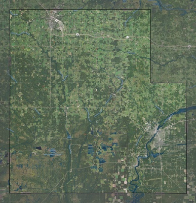 Wood County WI USGS imagery and topo map