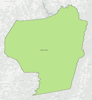 Barbour County WV school district boundaries map