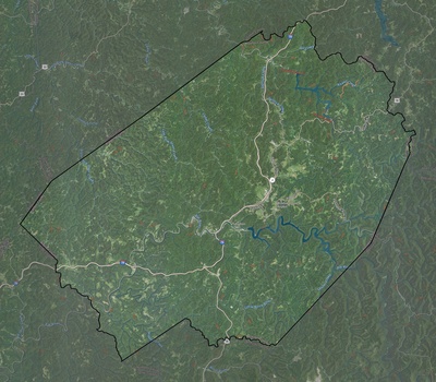 Braxton County WV USGS imagery and topo map