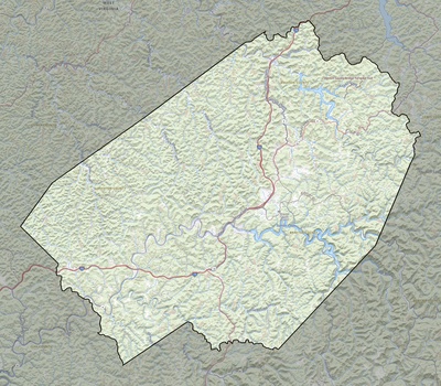 Braxton County WV USGS topo map