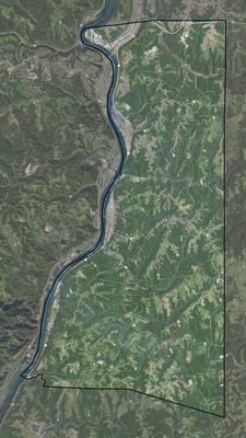 Brooke County WV USGS imagery and topo map