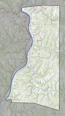 Brooke County WV USGS topo map