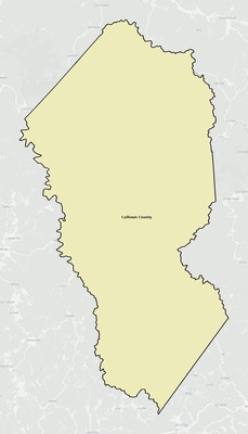 Calhoun County WV school district boundaries map