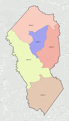 Calhoun County WV townships and subdivisions map