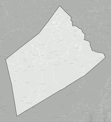 Clay County WV county basemap context