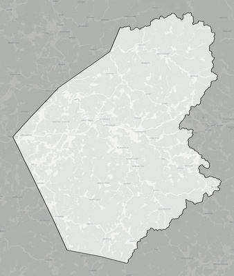 Doddridge County WV county basemap context