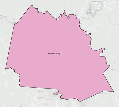 Fayette County WV school district boundaries map