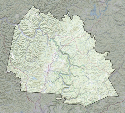 Fayette County WV USGS topo map