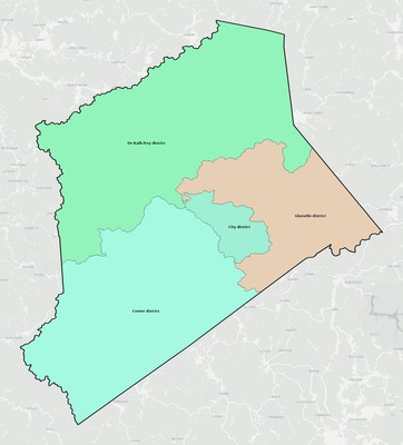 Gilmer County WV townships and subdivisions map