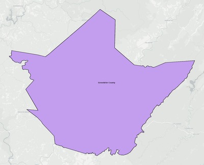Greenbrier County WV school district boundaries map