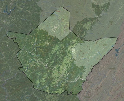 Greenbrier County WV USGS imagery and topo map