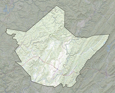Greenbrier County WV USGS topo map