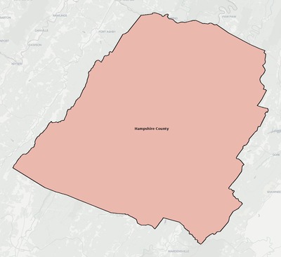 Hampshire County WV school district boundaries map