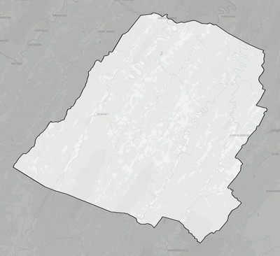 Hampshire County WV county basemap context