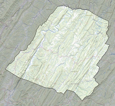 Hampshire County WV USGS topo map