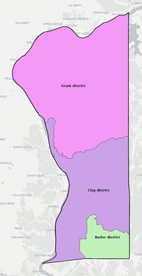 Hancock County WV townships and subdivisions map