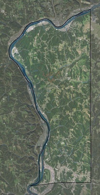 Hancock County WV USGS imagery and topo map