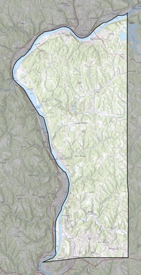 Hancock County WV USGS topo map