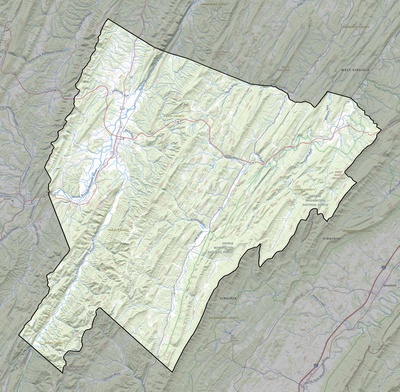 Hardy County WV USGS topo map