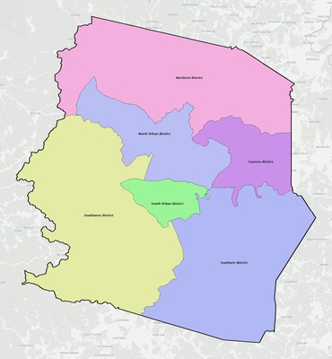 Harrison County WV townships and subdivisions map