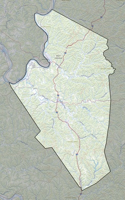 Jackson County WV USGS topo map