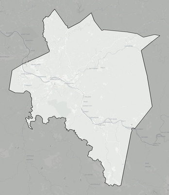 Kanawha County WV county basemap context
