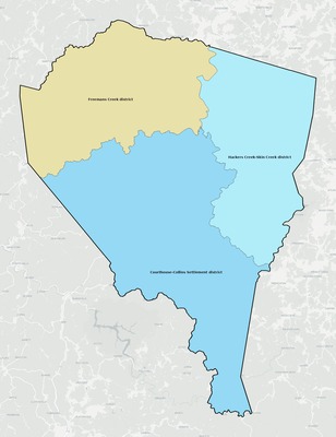 Lewis County WV townships and subdivisions map