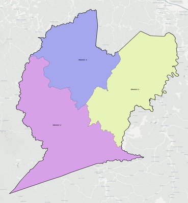 Lincoln County WV townships and subdivisions map