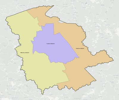 Logan County WV townships and subdivisions map