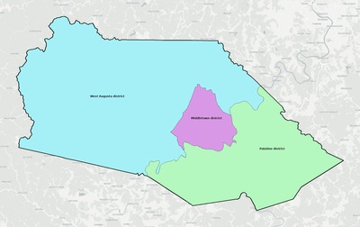 Marion County WV townships and subdivisions map