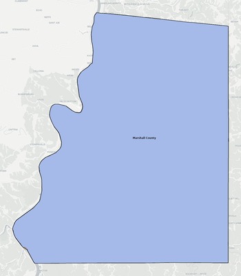 Marshall County WV school district boundaries map