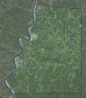 Marshall County WV USGS imagery and topo map