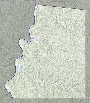 Marshall County WV USGS topo map
