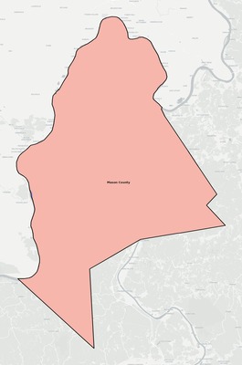 Mason County WV school district boundaries map