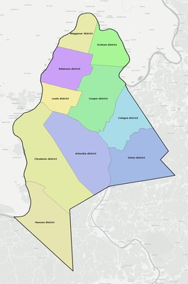Mason County WV county subdivision map preview