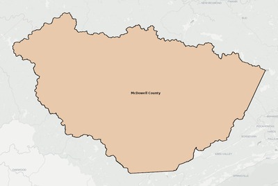 McDowell County WV school district boundaries map