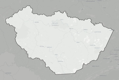 McDowell County WV county basemap context